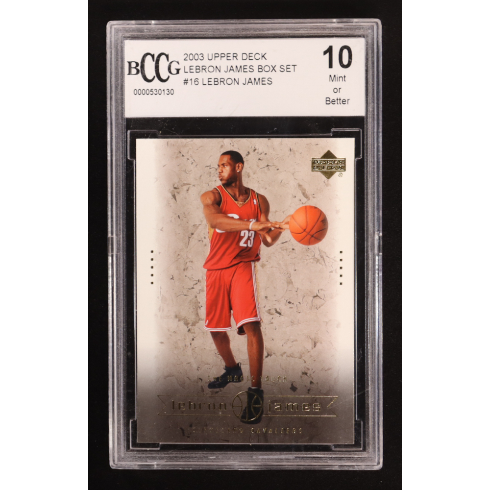 LeBron James 2003-04 Upper Deck Lebron James Box Set #16 RC (BCCG 10) at PristineAuction.com