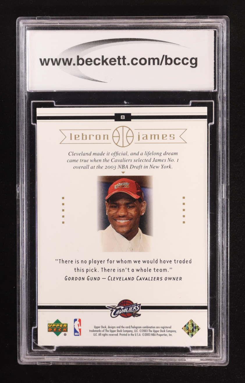 LeBron James 2003-04 Upper Deck Lebron James Box Set #8 RC (BCCG 10) at PristineAuction.com LeBron James 2003-04 Upper Deck Lebron James Box Set #8 RC (BCCG 10) at PristineAuction.com