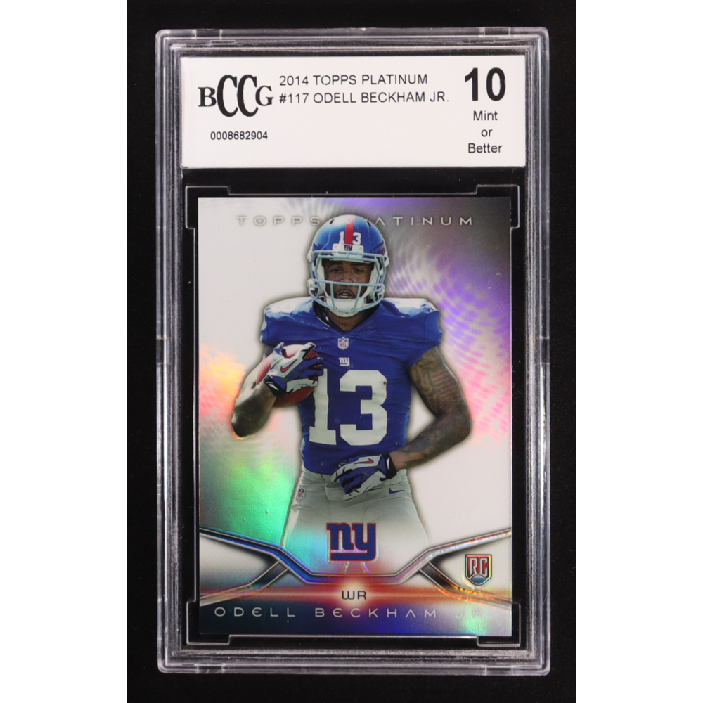 Odell Beckham Jr. 2014 Topps Platinum #117 RC (BCCG 10) at PristineAuction.com