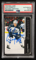 Cole Perfetti Signed 2021-22 Upper Deck #466 YG RC (PSA) at PristineAuction.com