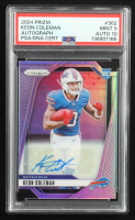 Keon Coleman 2024 Panini Prizm Autographs Prizms Silver #362 RC (PSA 9) at PristineAuction.com
