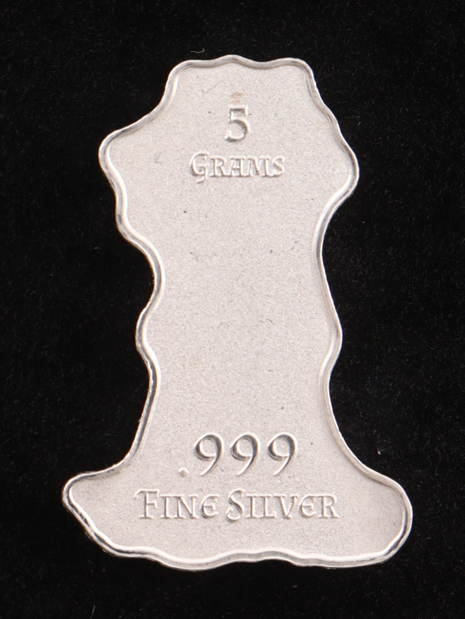 5 Gram .999 Fine Silver Medusa Bullion Art Bar at PristineAuction.com 5 Gram .999 Fine Silver Medusa Bullion Art Bar at PristineAuction.com