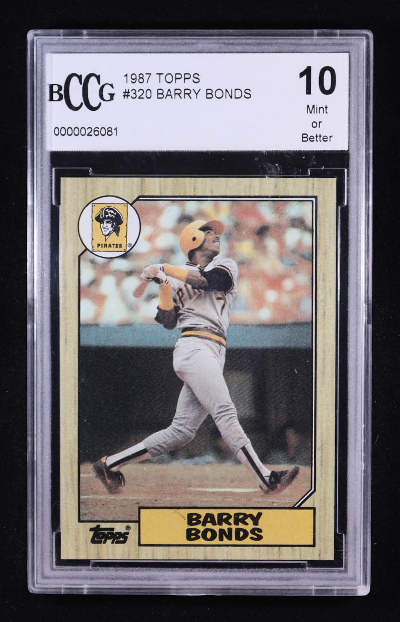 Barry Bonds 1987 Topps #320 RC (BCCG 10) at PristineAuction.com Barry Bonds 1987 Topps #320 RC (BCCG 10) at PristineAuction.com