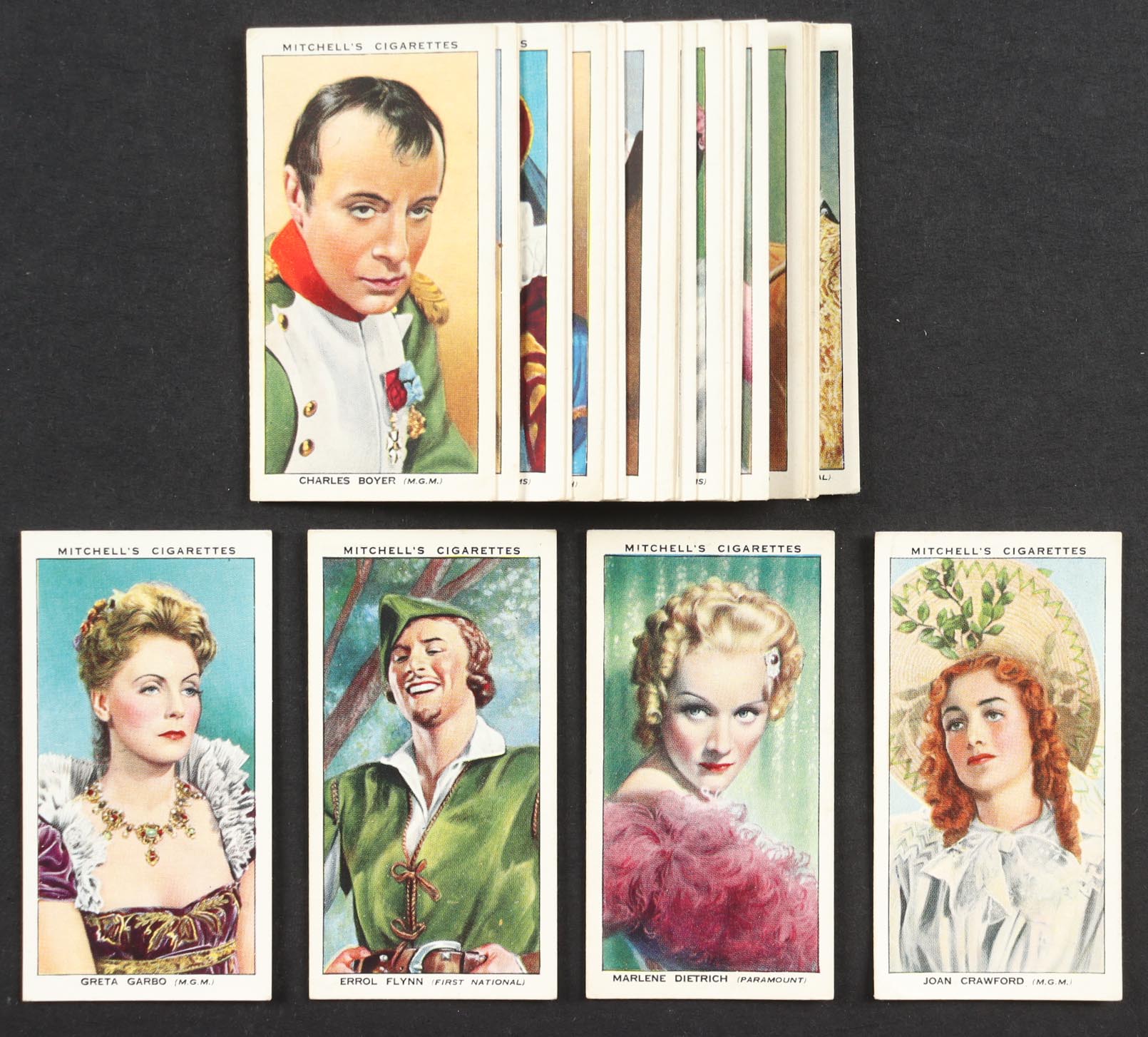 1939 Mitchell & Son "Stars of Screen & History" Cigarettes Cards Complete Card Set Of (25) Cards at PristineAuction.com 1939 Mitchell & Son "Stars of Screen & History" Cigarettes Cards Complete Card Set Of (25) Cards at PristineAuction.com