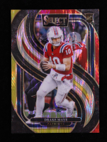 Drake Maye 2024 Select Prizm Red and Yellow Shock #113 RC at PristineAuction.com