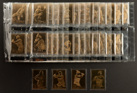 Complete Set of (50) Danbury Mint 22kt Gold Baseball Cards With Presentation Binder at PristineAuction.com