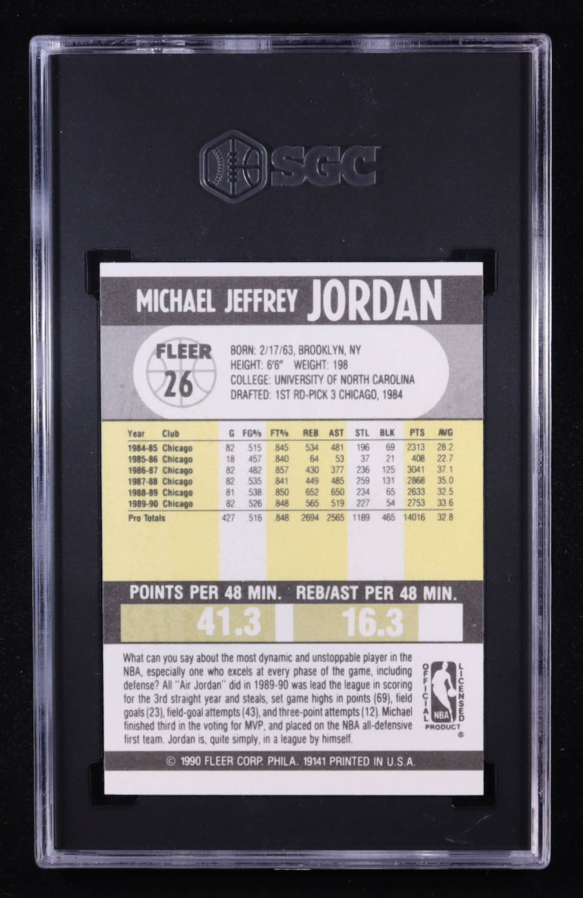 Michael Jordan 1990-91 Fleer #26 (SGC 8) at PristineAuction.com Michael Jordan 1990-91 Fleer #26 (SGC 8) at PristineAuction.com