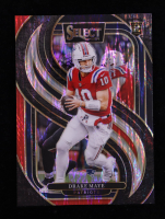 Drake Maye 2024 Select Prizm Black and Red Shock #113 RC at PristineAuction.com