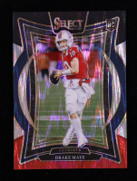 Drake Maye 2024 Select Prizm Black and Red Shock #27 RC at PristineAuction.com