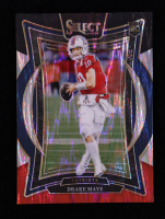 Drake Maye 2024 Select Prizm Black and Red Shock #27 RC at PristineAuction.com