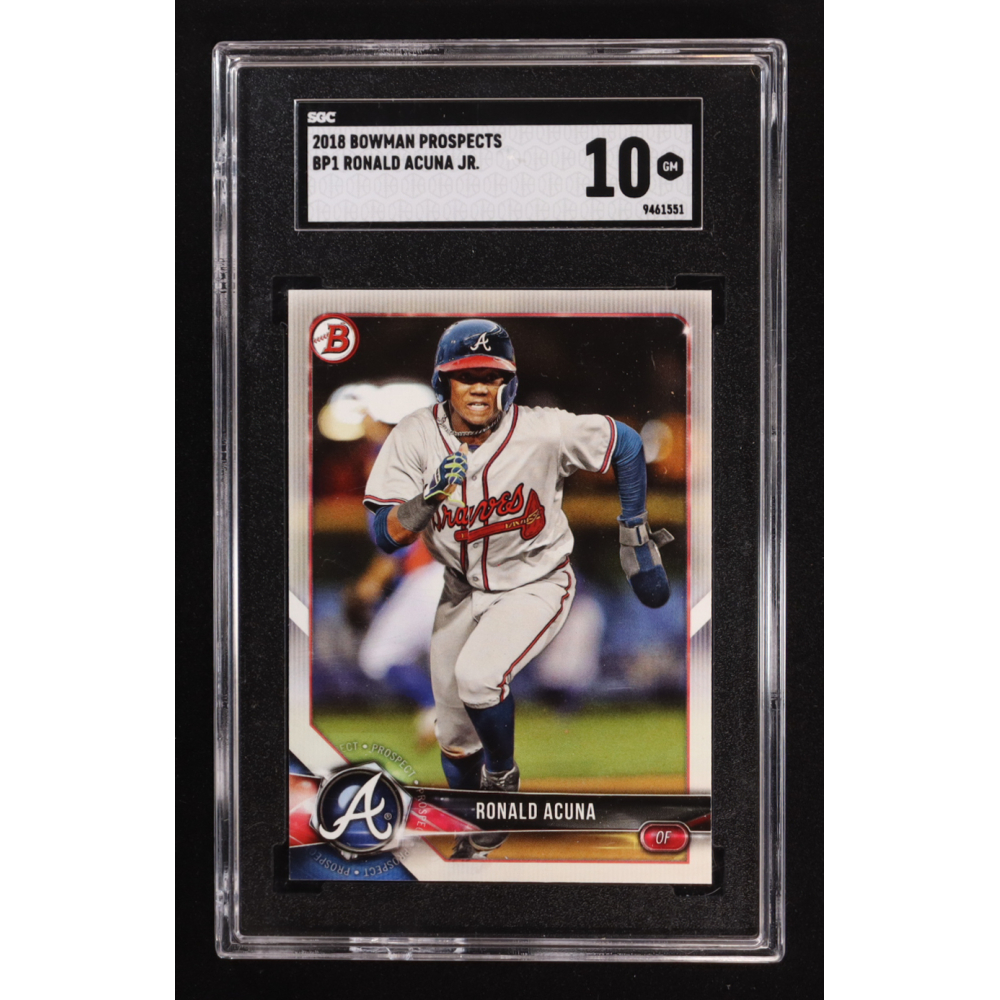 Ronald Acuna Jr. 2018 Bowman Prospects #BP1 RC (SGC 10) at PristineAuction.com