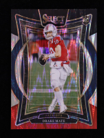 Drake Maye 2024 Select Prizm Black and Red Shock #27 RC at PristineAuction.com