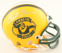Bart Starr Signed Packers Lambeau Field Logo Mini Helmet (Beckett Auto 10) at PristineAuction.com