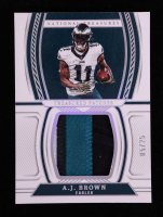 A.J. Brown 2022 Panini National Treasures Treasured Patches Holo Silver #37 #05/25 at PristineAuction.com