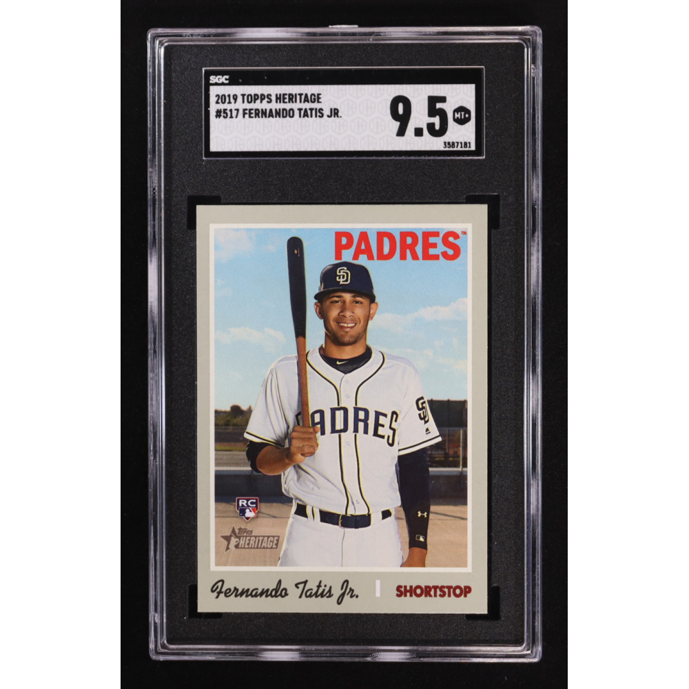 Fernando Tatis Jr. 2019 Topps Heritage #517 RC (SGC 9.5) at PristineAuction.com