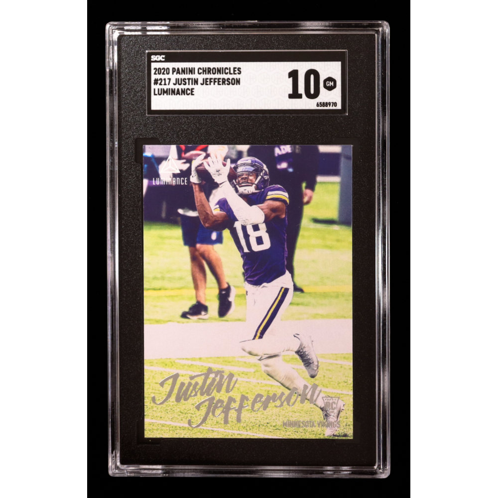 Justin Jefferson 2020 Panini Chronicles Luminance #217 RC (SGC 10) at PristineAuction.com