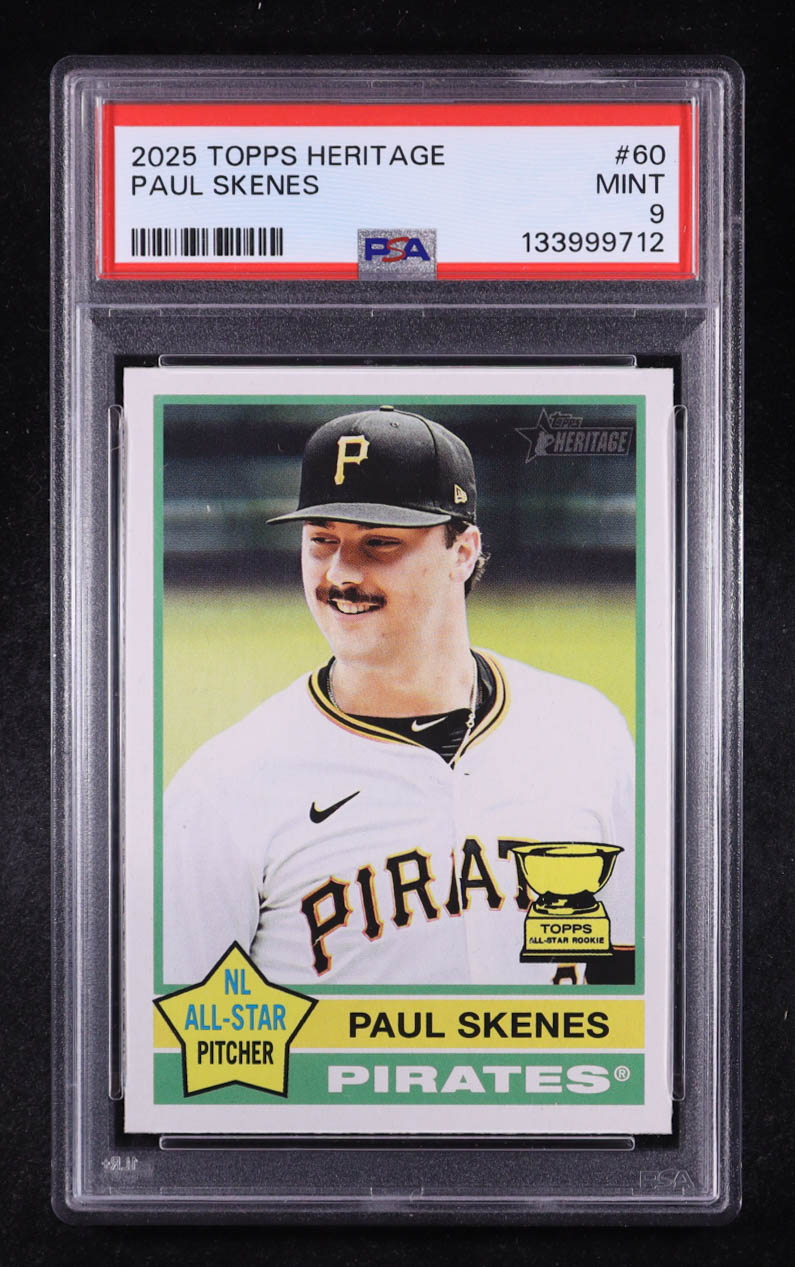 Paul Skenes 2025 Topps Heritage #60 (PSA 9) at PristineAuction.com Paul Skenes 2025 Topps Heritage #60 (PSA 9) at PristineAuction.com
