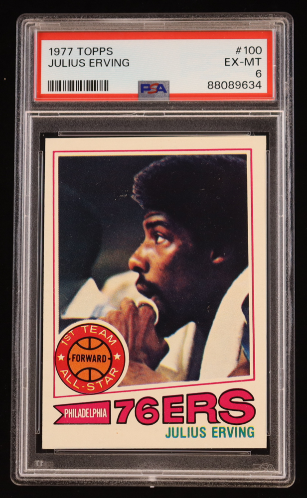 Julius Erving 1977-78 Topps #100 (PSA 6) at PristineAuction.com Julius Erving 1977-78 Topps #100 (PSA 6) at PristineAuction.com