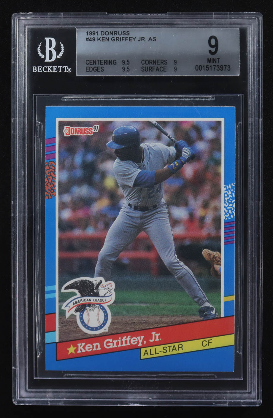 Ken Griffey Jr. 1991 Donruss All Star #49 (BGS 9) at PristineAuction.com Ken Griffey Jr. 1991 Donruss All Star #49 (BGS 9) at PristineAuction.com