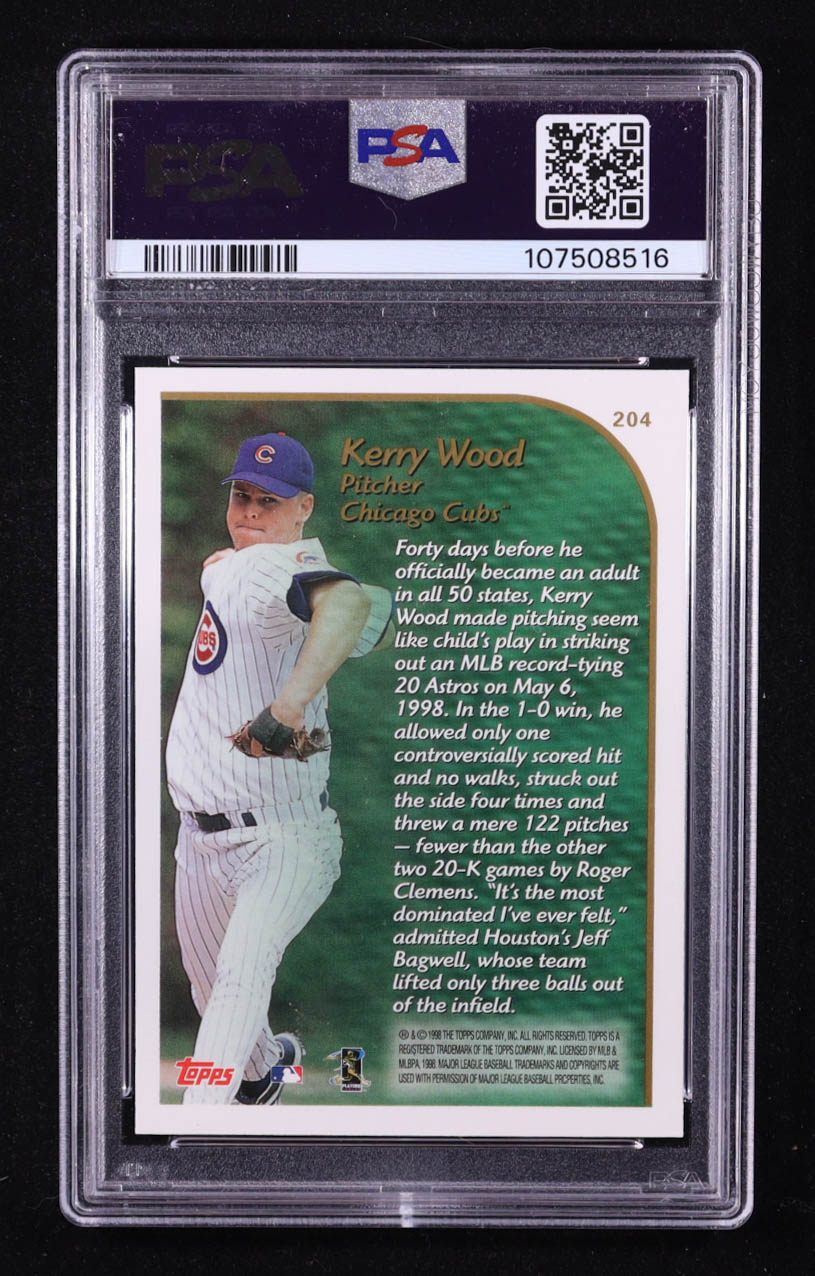 Kerry Wood Topps #204 HL (PSA 9) at PristineAuction.com Kerry Wood Topps #204 HL (PSA 9) at PristineAuction.com