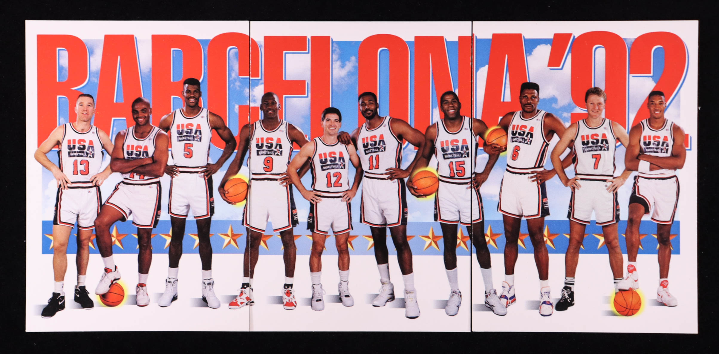 Complete Set of (3) 1992 Skybox USA Basketball Barcelona '92 Team Cards with #544, #545, & #546 at PristineAuction.com Complete Set of (3) 1992 Skybox USA Basketball Barcelona '92 Team Cards with #544, #545, & #546 at PristineAuction.com