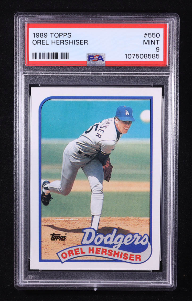 Orel Hershiser 1989 Topps #550 (PSA 9) at PristineAuction.com Orel Hershiser 1989 Topps #550 (PSA 9) at PristineAuction.com
