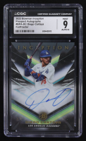 Diego Cartaya 2023 Bowman Inception Prospect Autographs FoilFractor #BPA-DC #1/1 (CGC 9 | Autograph Graded CGC 9) at PristineAuction.com