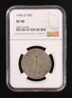 1946-D Walking Liberty Silver 50C Half Dollar (NGC XF40) - 6849718-007 at PristineAuction.com