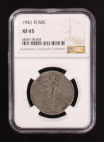 1941-D Walking Liberty Silver 50C Half Dollar (NGC XF45) - 6849718-003 at PristineAuction.com