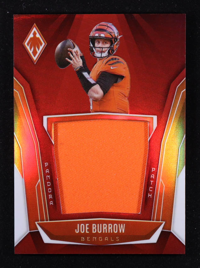 Joe Burrow 2025 Panini Phoenix Pandora Patches Red #4 #240/249 at PristineAuction.com Joe Burrow 2025 Panini Phoenix Pandora Patches Red #4 #240/249 at PristineAuction.com