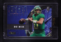 Bo Nix 2023 Wild Card QB1 On the Clock Blue Laser #BN1 RC #03/10 at PristineAuction.com