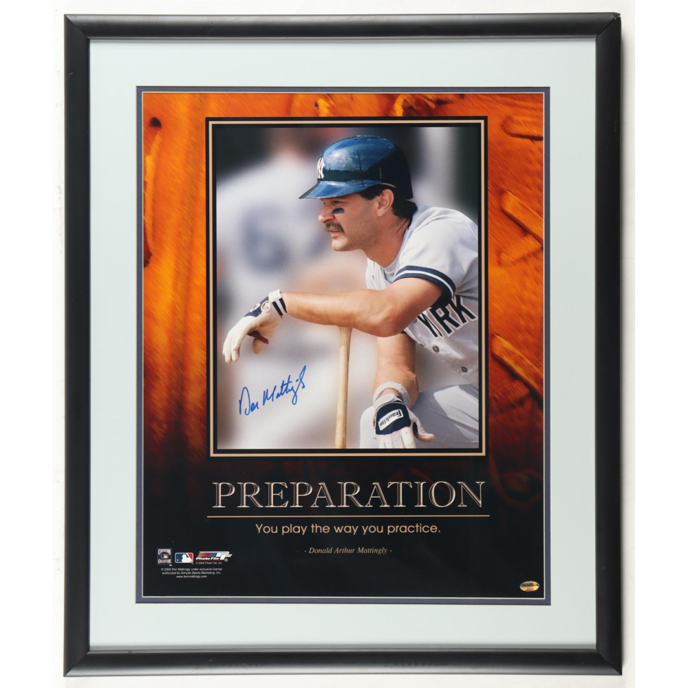 Don Mattingly Signed Yankees Custom Framed Photo (Schulte) at PristineAuction.com