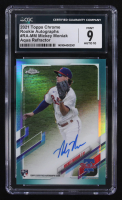 Mickey Moniak 2021 Topps Chrome Rookie Autographs Aqua Refractor #RA-MM RC #067/199 (CGC 9 | Autograph Graded CGC 10) at PristineAuction.com