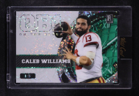 Caleb Williams 2023 Wild Card QB1 On the Clock White and Green Sparkle #CW1 RC #1/5 at PristineAuction.com