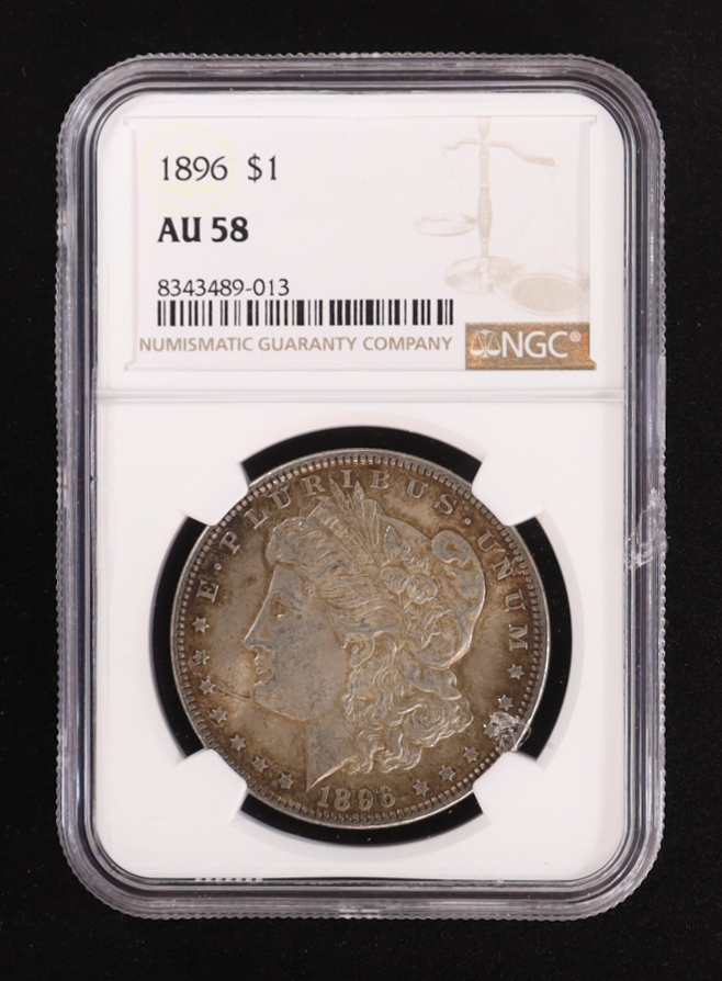 1896 Morgan Silver Dollar (NGC AU58) - 8343489-013 at PristineAuction.com 1896 Morgan Silver Dollar (NGC AU58) - 8343489-013 at PristineAuction.com