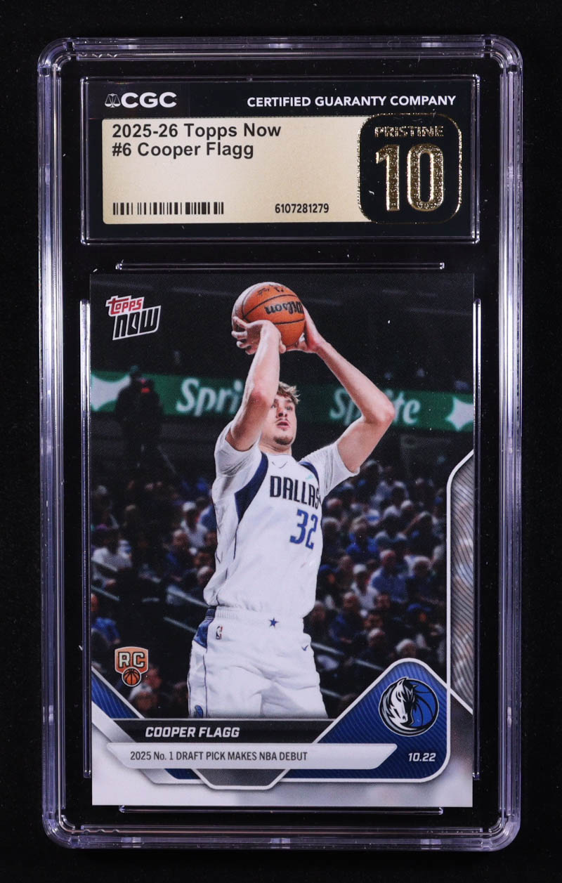 Cooper Flagg 2025-26 Topps Now #6 RC (CGC Pristine 10) at PristineAuction.com Cooper Flagg 2025-26 Topps Now #6 RC (CGC Pristine 10) at PristineAuction.com