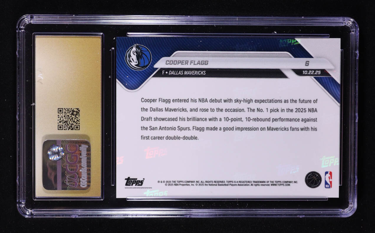 Cooper Flagg 2025-26 Topps Now #6 RC (CGC Pristine 10) at PristineAuction.com Cooper Flagg 2025-26 Topps Now #6 RC (CGC Pristine 10) at PristineAuction.com