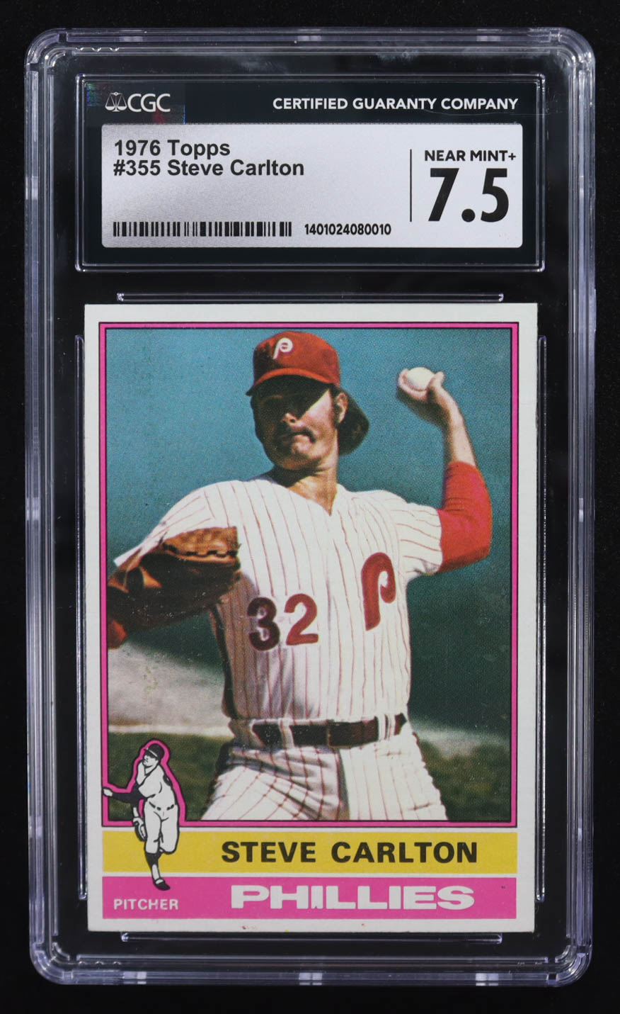 Steve Carlton 1976 Topps #355 (CGC 7.5) at PristineAuction.com Steve Carlton 1976 Topps #355 (CGC 7.5) at PristineAuction.com