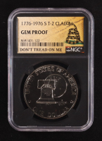 1776-1976 Eisenhower Bicentennial Silver Dollar, Type 2 (NGC GEM PROOF) at PristineAuction.com