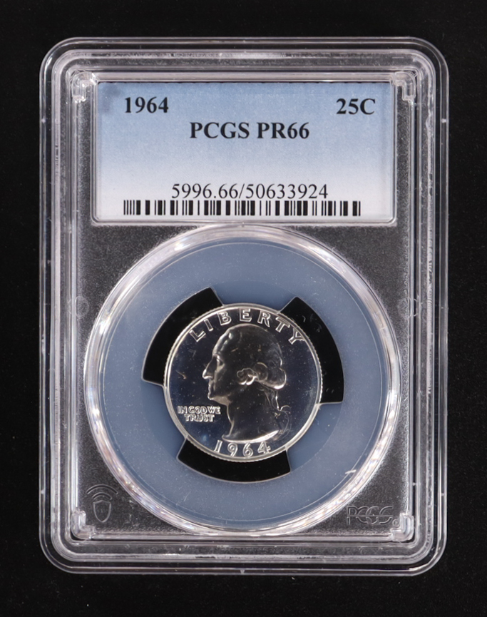 1964 Washington Silver 25C Quarter (PCGS PR66) - 50633924 at PristineAuction.com 1964 Washington Silver 25C Quarter (PCGS PR66) - 50633924 at PristineAuction.com