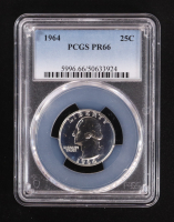1964 Washington Silver 25C Quarter (PCGS PR66) - 50633924 at PristineAuction.com