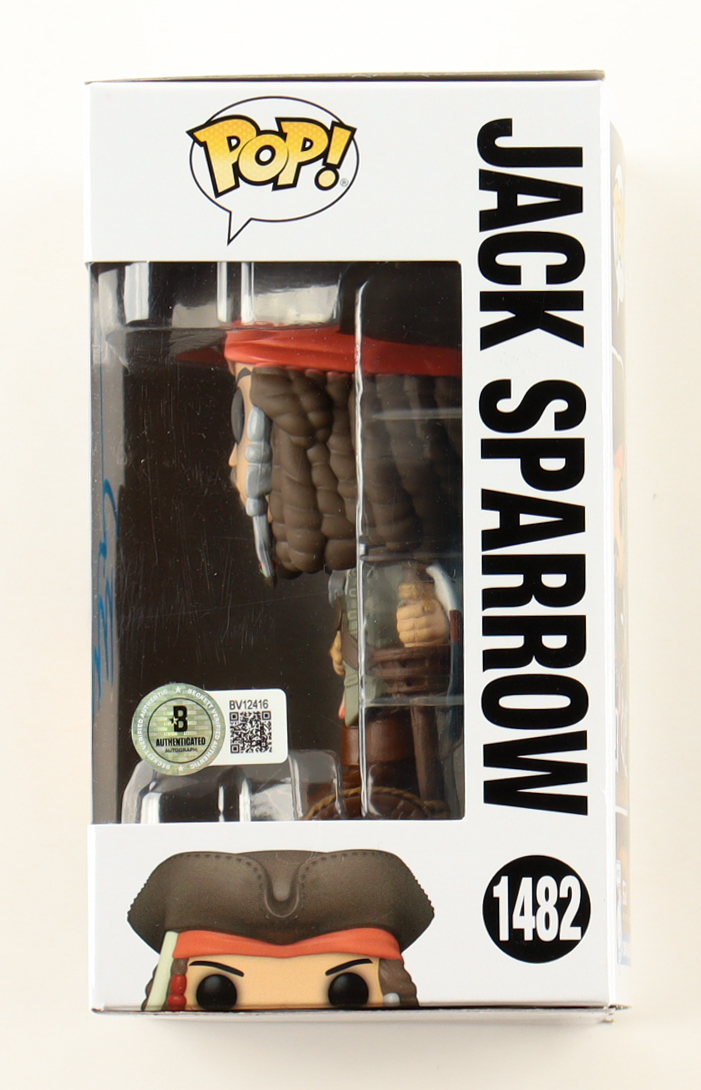 Johnny Depp Signed "Pirates of the Caribbean" #1482 Jack Sparrow Funko Pop! Vinyl Figure (Beckett) at PristineAuction.com Johnny Depp Signed "Pirates of the Caribbean" #1482 Jack Sparrow Funko Pop! Vinyl Figure (Beckett) at PristineAuction.com