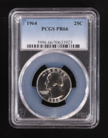1964 Washington Silver 25C Quarter (PCGS PR66) - 50633923 at PristineAuction.com