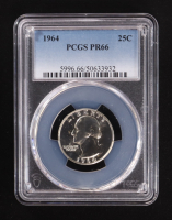 1964 Washington Silver 25C Quarter (PCGS PR66) - 50633932 at PristineAuction.com