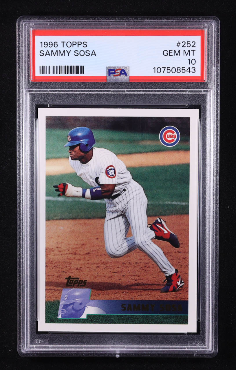 Sammy Sosa 1996 Topps #252 (PSA 10) at PristineAuction.com Sammy Sosa 1996 Topps #252 (PSA 10) at PristineAuction.com