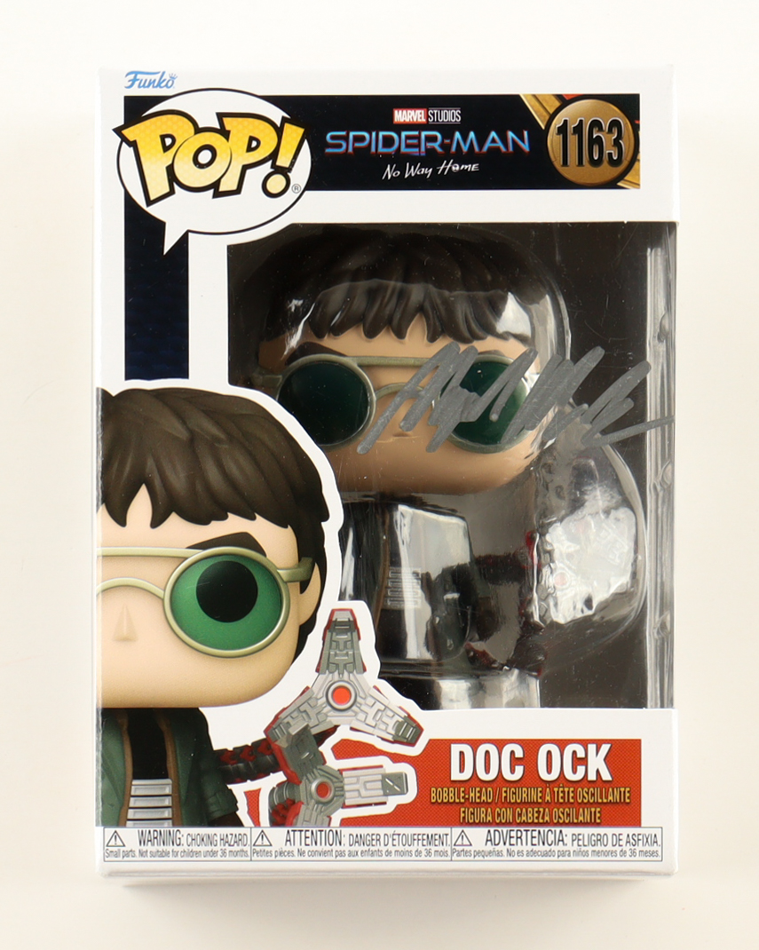 Alfred Molina Signed "Spider-Man: No Way Home" #1163 Doc Ock Bobble-Head Funko Pop! Vinyl Figure (PSA) at PristineAuction.com Alfred Molina Signed "Spider-Man: No Way Home" #1163 Doc Ock Bobble-Head Funko Pop! Vinyl Figure (PSA) at PristineAuction.com