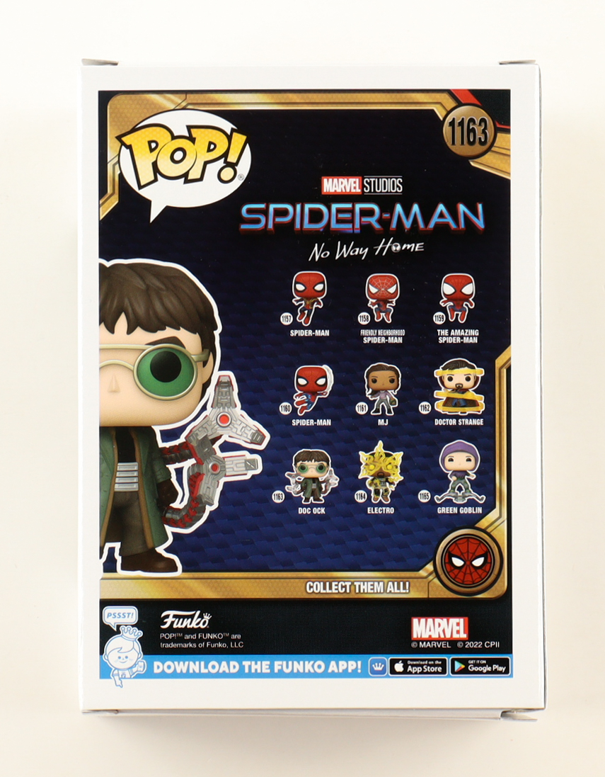 Alfred Molina Signed "Spider-Man: No Way Home" #1163 Doc Ock Bobble-Head Funko Pop! Vinyl Figure (PSA) at PristineAuction.com Alfred Molina Signed "Spider-Man: No Way Home" #1163 Doc Ock Bobble-Head Funko Pop! Vinyl Figure (PSA) at PristineAuction.com