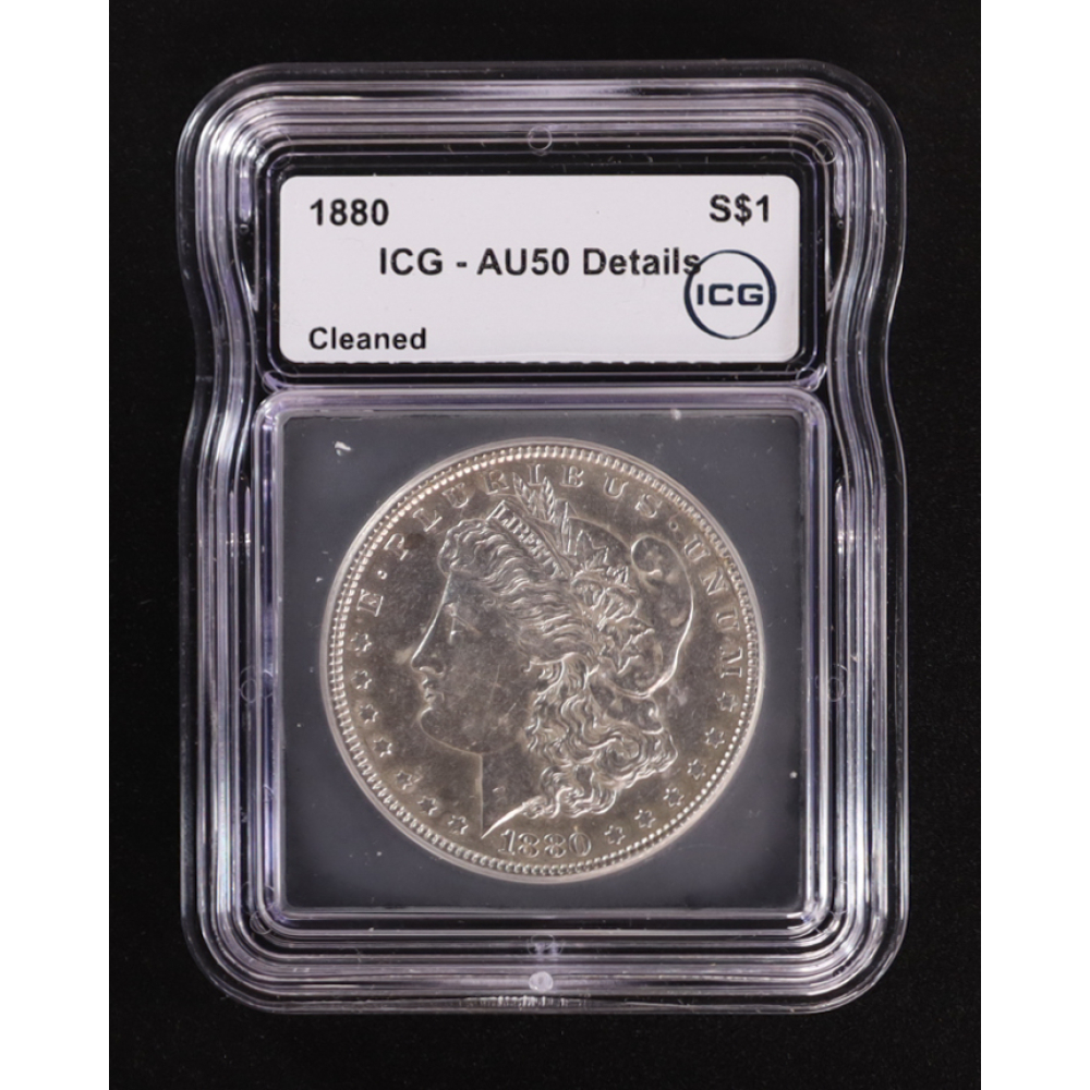 1880 Morgan Silver Dollar (ICG AU50) - 3022320102 at PristineAuction.com