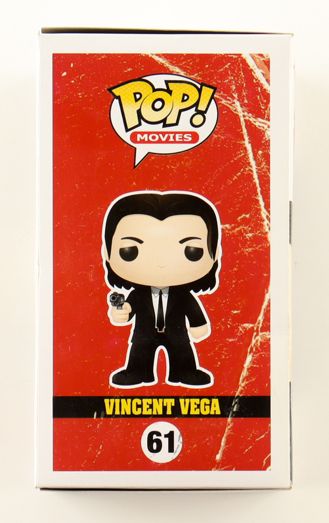 John Travolta Signed "Pulp Fiction" #61 Vincent Vega Funko Pop! Vinyl Figure (PSA) at PristineAuction.com John Travolta Signed "Pulp Fiction" #61 Vincent Vega Funko Pop! Vinyl Figure (PSA) at PristineAuction.com