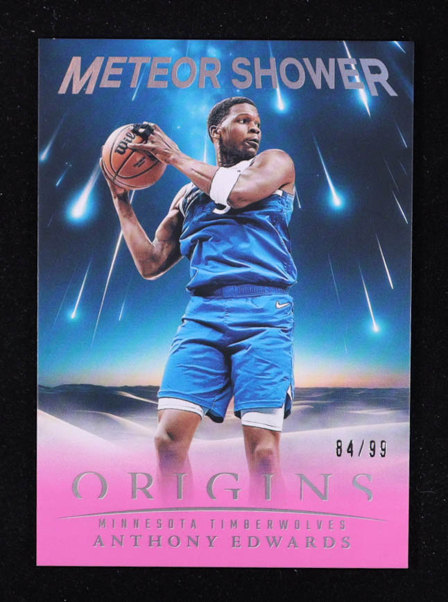 Anthony Edwards 2024-25 Panini Origins Meteor Shower Pink #9 #84/99 at PristineAuction.com Anthony Edwards 2024-25 Panini Origins Meteor Shower Pink #9 #84/99 at PristineAuction.com
